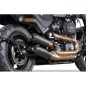 Preview: V Performance, 'Tracker' slip-on muffler set Fat Bob. Black  Softail: 21-24 FXFBS Fat Bob 114 (NU)