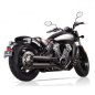 Preview: V Performance, Doppelring-Slip-On-Auspuffanlage, 80 mm. Schwarz 15-20 Indian Scout, Scout Bobber(NU)