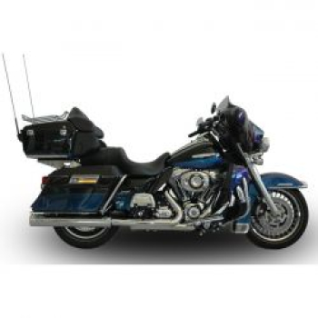 V Performance, Double Ring slip-on mufflers. Chrome 04-17 FLT/Touring-Modelle (NU)