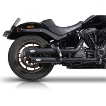 Preview: V Performance, 'Double Ring' slip-on muffler set. Black 22-24 FXBBS Softail Street Bob, 22-24 FXLRS Softail Lowrider S, 22-24 Softail FXLRST Low rider ST