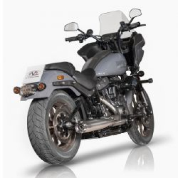 V Performance, 'Revolver' slip-on muffler set. Chrome 22-24 FXBBS Softail Street Bob, 22-24 FXLRS Softail Lowrider S, 22-24 Softail FXLRST Low rider ST