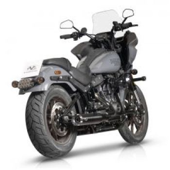 V Performance, 'Revolver' slip-on muffler set. Black 22-24 FXBBS Softail Street Bob, 22-24 FXLRS Softail Lowrider S, 22-24 Softail FXLRST Low rider ST