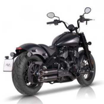 V Performance Twin Slip-on muffler set Revolver. Black 21-25 Indian Chief