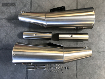 Preview: Zard Moto Guzzi V9 Bobber - Roamer, built 2016-2019, short slip-on, 2-2, EG ABE