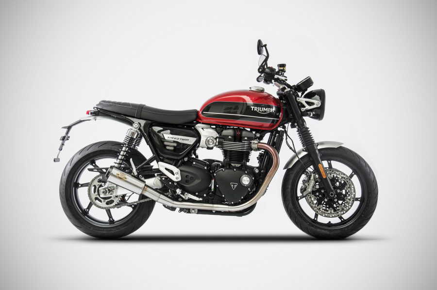 Zard Triumph Speed Twin 1200, built 2018-2019, slip-on 2-2 SP version, ECE